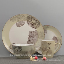 4шт Цветочный орнамент керамический комплект dinnerware